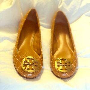 Tory Burch Quinn Quilted Patent Ballet Flats